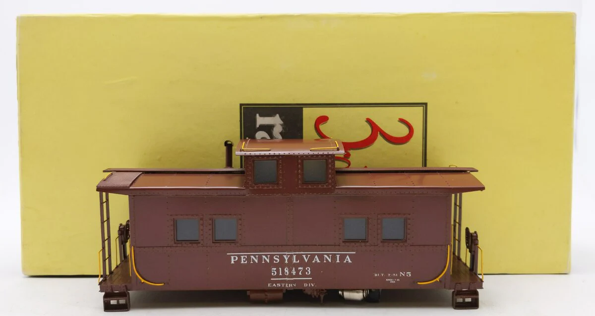 3rd Rail O Gauge Brass Pennsylvania RR USRA Steel Caboose- Painted/Box