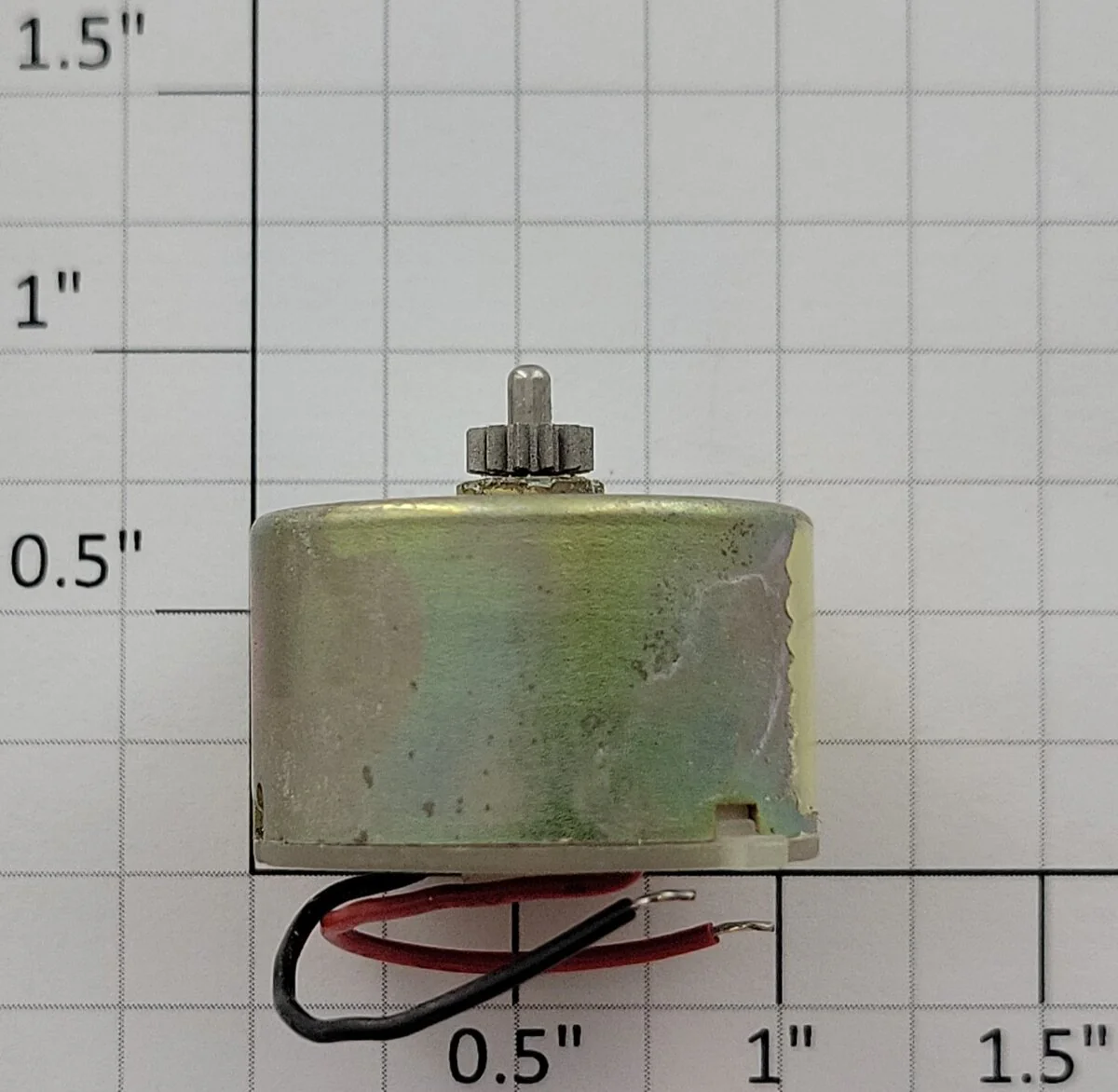 Acme MXN-5A 3-Volt DC Pancake Can Motor with Wire and Pinion Gear