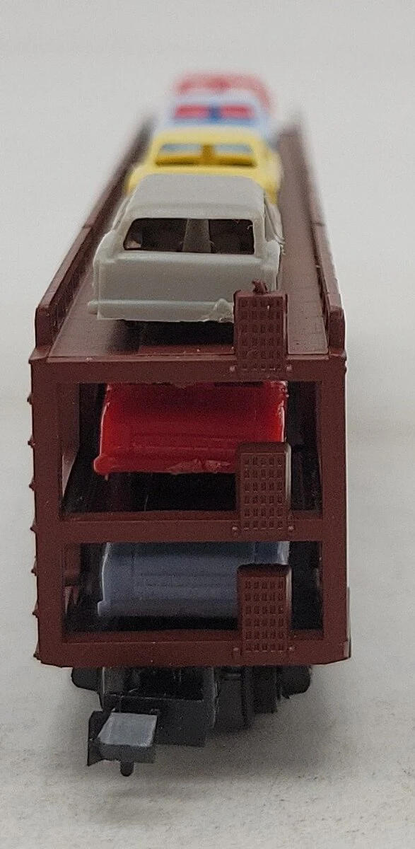 AHM 4902C N Scale ATSF Auto Transporter w/ Cars LN/Box - Image 6