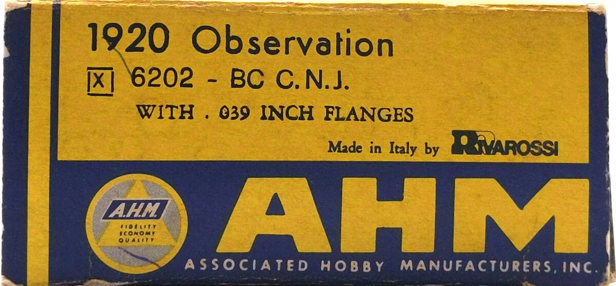 AHM 6202-BC HO C.N.J The Blue Comet "De Vico" 1920 Observation Car EX/Box - Image 8
