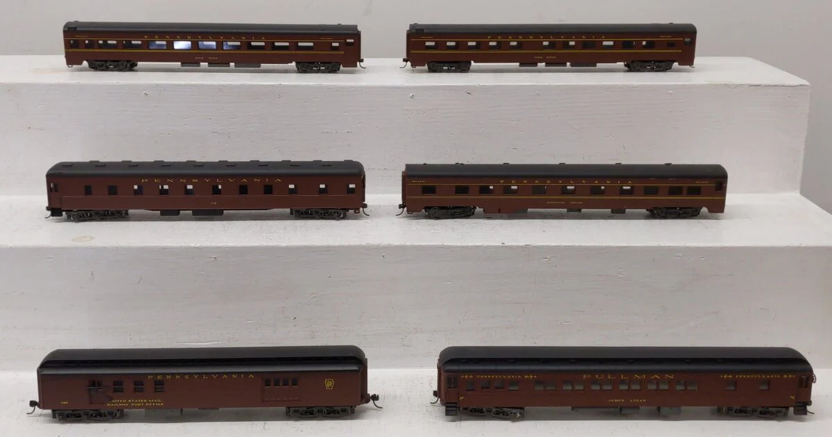 AHM HO Scale Passenger Cars-Baggage, Sleeper, Combo, & Coach #118/462 [6] EX/Box - Image 2