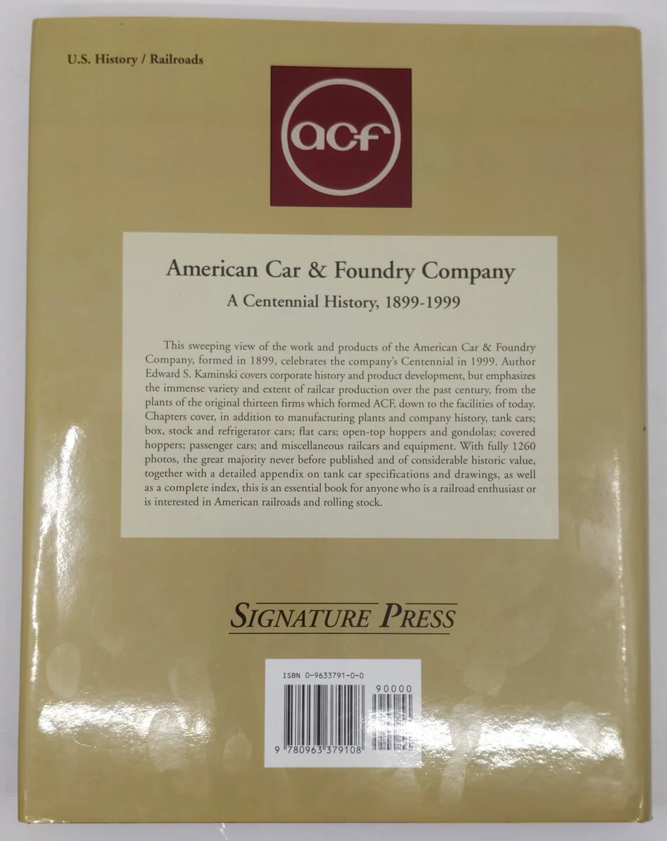 American Car & Foundry Company Hardcover Book By Edward S. Kaminshi VG - Image 2