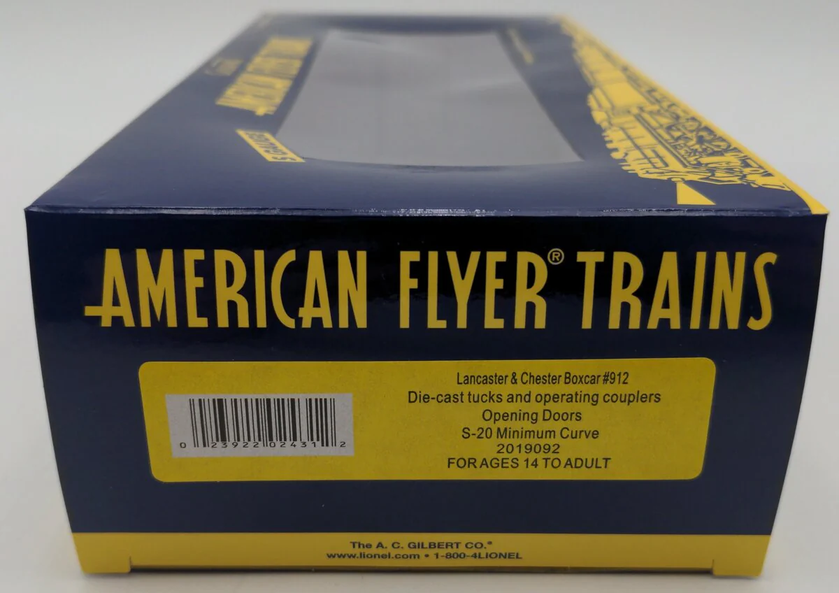 American Flyer 2019092 S Scale Lancaster & Chester Boxcar #912 LN/Box - Image 8