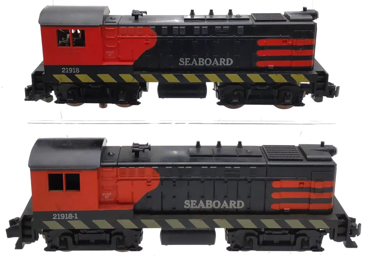 American Flyer 21918/21918-1 Vintage S Seaboard Diesel Locomotive Switcher Set VG - Image 2