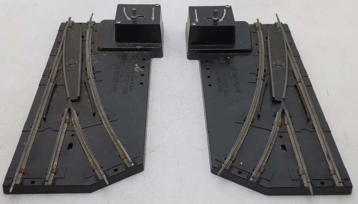 American Flyer 26770 Vintage S Manual Control Track Switches (Pair) VG/Box - Image 3