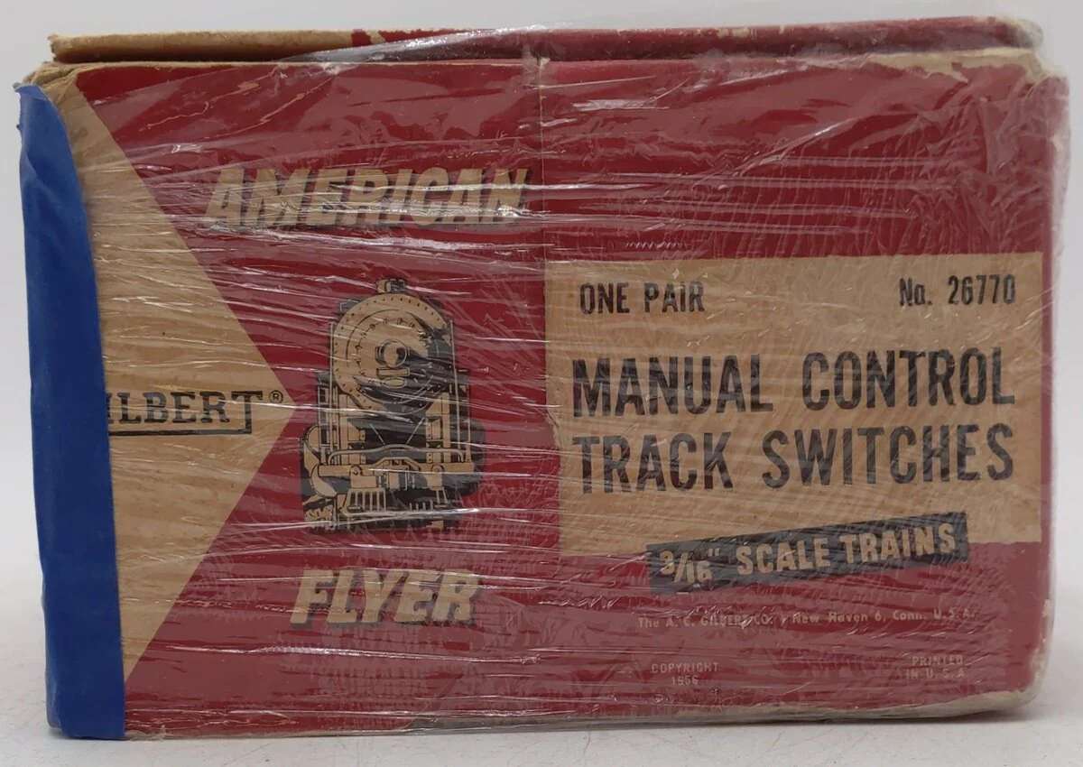 American Flyer 26770 Vintage S Manual Control Track Switches (Pair) VG/Box - Image 6