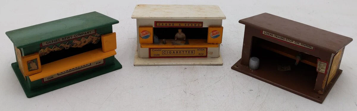American Flyer 271 Vintage S 3-Piece Whistle Stop Building Set VG