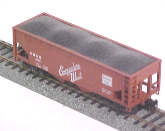American Flyer 33501 HO Burlington CB&Q 2 Bay Hopper w/ Coal Load LN/Box - Image 3