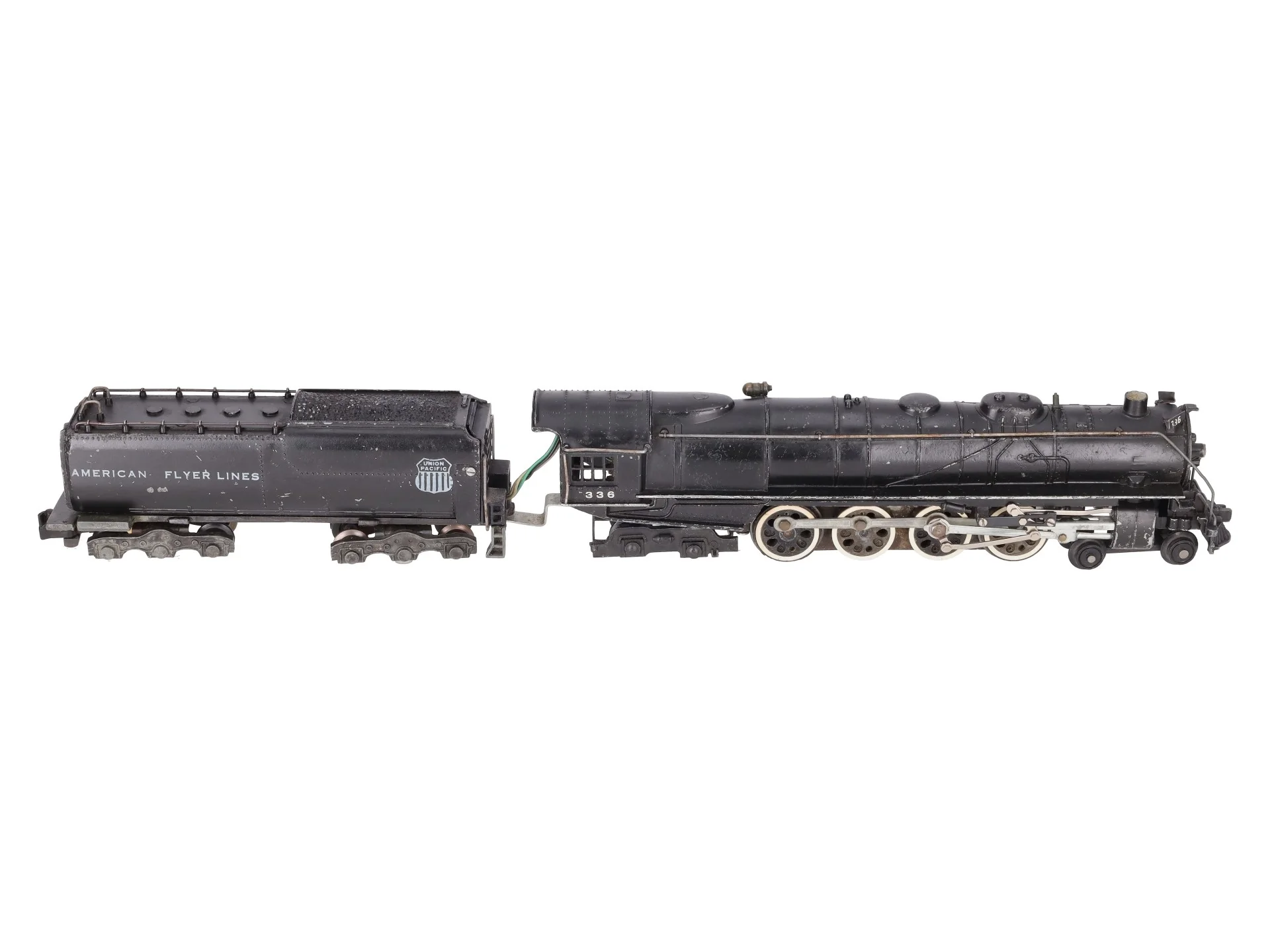 American Flyer 336 S Union Pacific Northern 4-8-4 Steam Locomotive & Tender VG - Image 2
