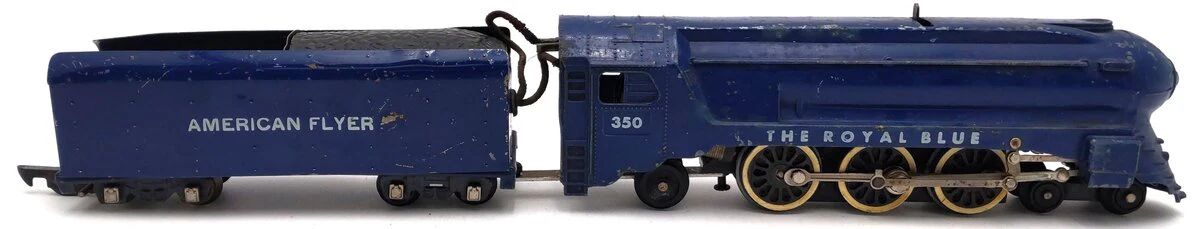 American Flyer 350 Vintage S B&O The Royal Blue 4-6-2 Die-Cast Steam Locomotive VG - Image 2