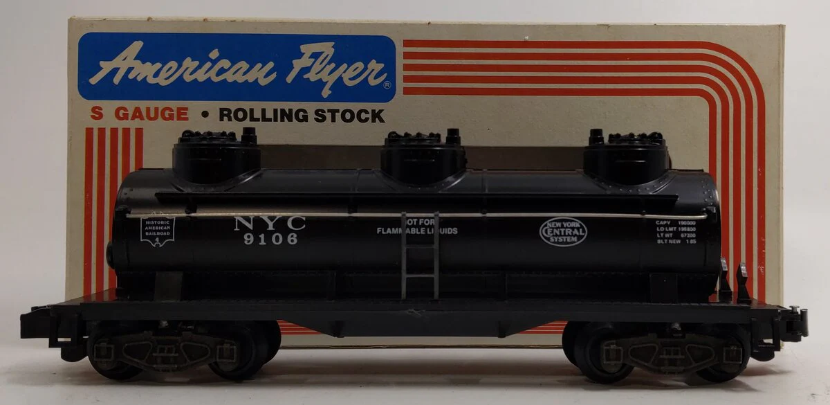 American Flyer 4-9106 S Gauge New York Central Triple Dome Tank Car #9106 LN/Box