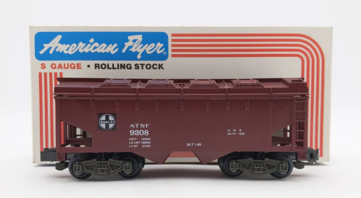 American Flyer 4-9208 S Scale Santa Fe Covered Hopper #9208 LN/Box - Image 3