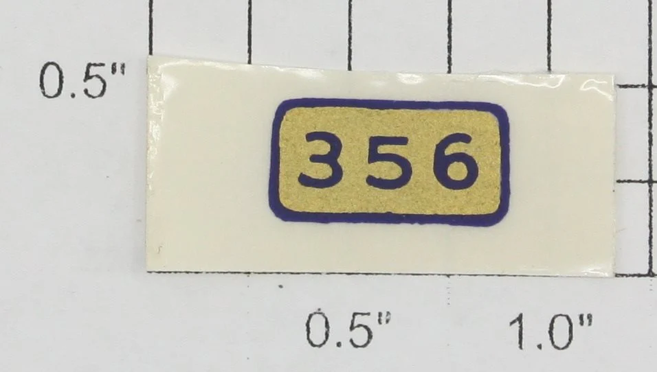 American Flyer 500-14 Blue and Gold "356" Sticker Decal