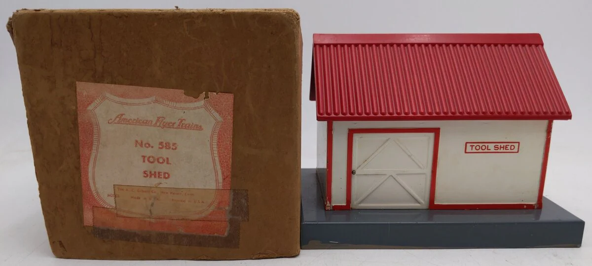 American Flyer 585 Vintage S Tool Shed - Red Roof Version VG/Box