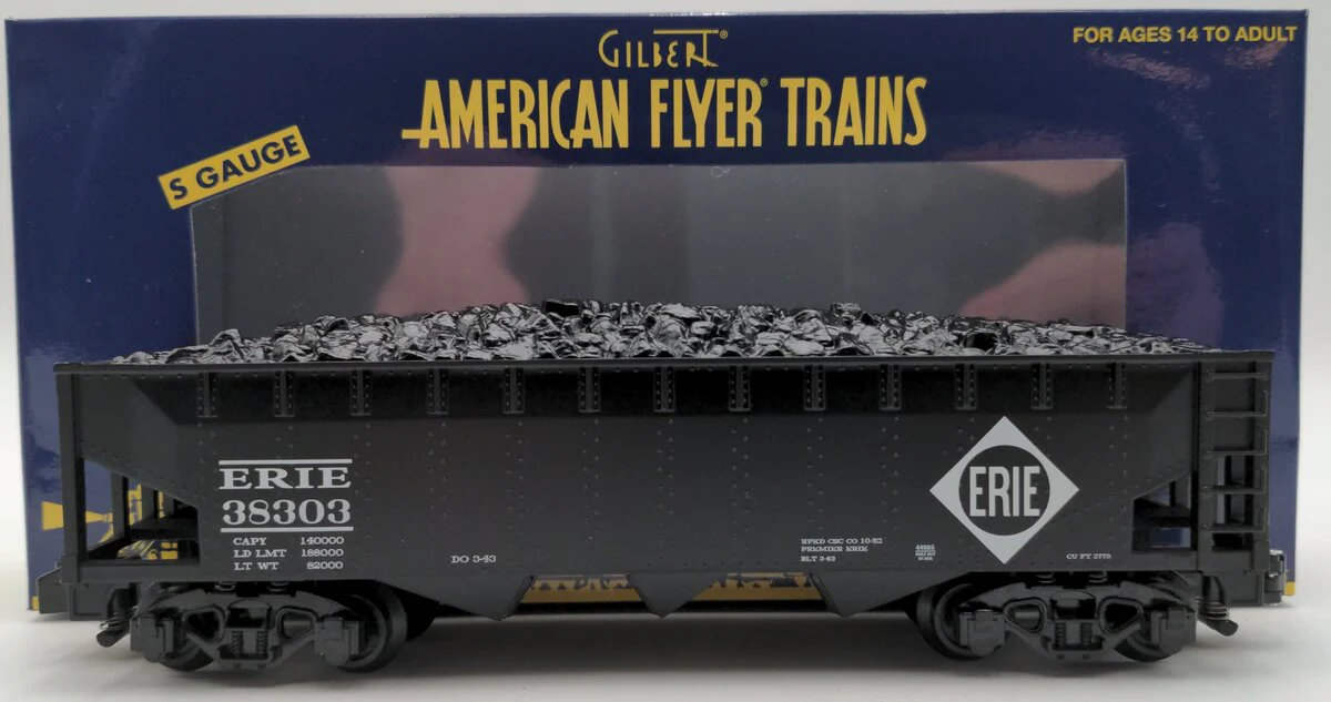 American Flyer 6-44065 S Gauge Erie 3-Bay Hopper #38303 LN/Box