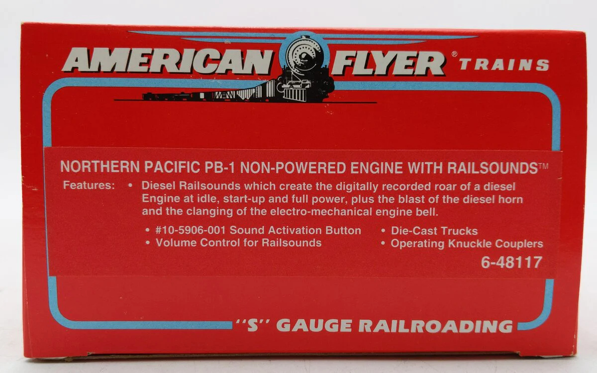 American Flyer 6-48117 S Northern Pacific PB-1 Non-Powered Diesel w/Railsounds LN/Box - Image 5