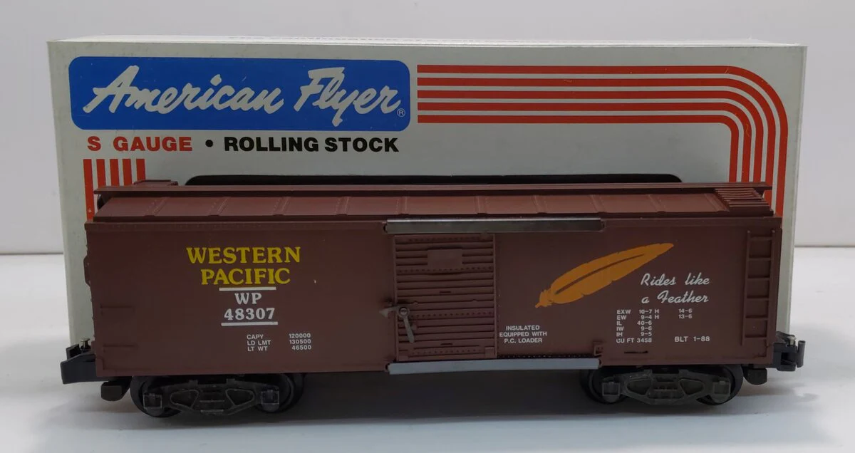 American Flyer 6-48307 S Gauge Western Pacific Boxcar #48307 LN/Box
