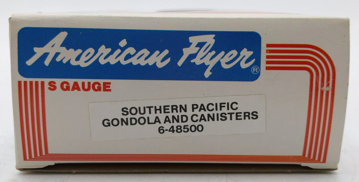 American Flyer 6-48500 S Gauge Southern Pacific Gondola w/Gray Canisters #48500 LN/Box - Image 5