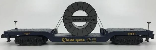 American Flyer 6-48531 S Scale Chessie Flatcar with Cable Reel LN/Box - Image 3
