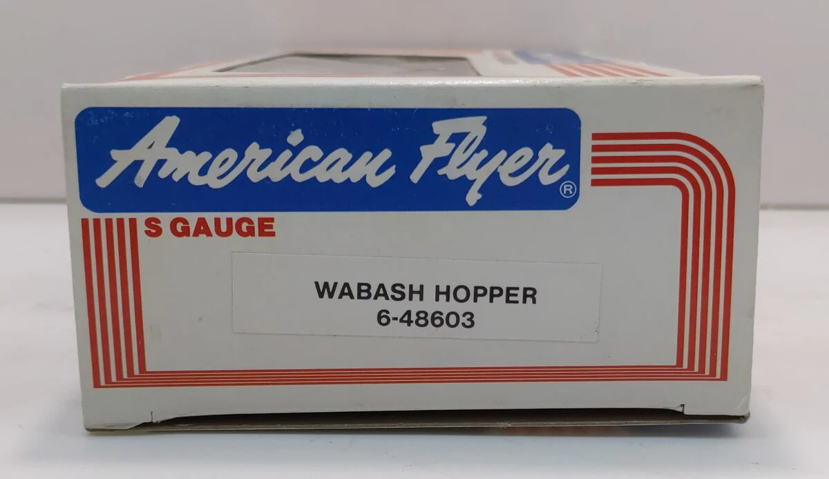 American Flyer 6-48603 S Gauge Wabash 3-Bay Hopper w/ Coal Load #48603 LN/Box - Image 6