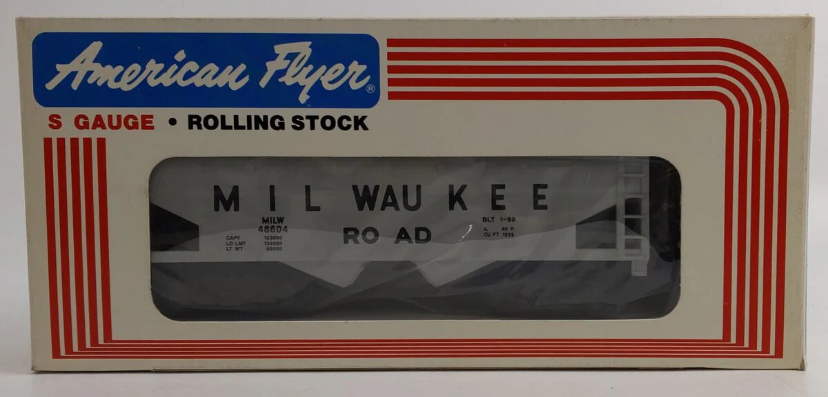 American Flyer 6-48604 S Gauge Milwaukee Road Covered Hopper LN/Box