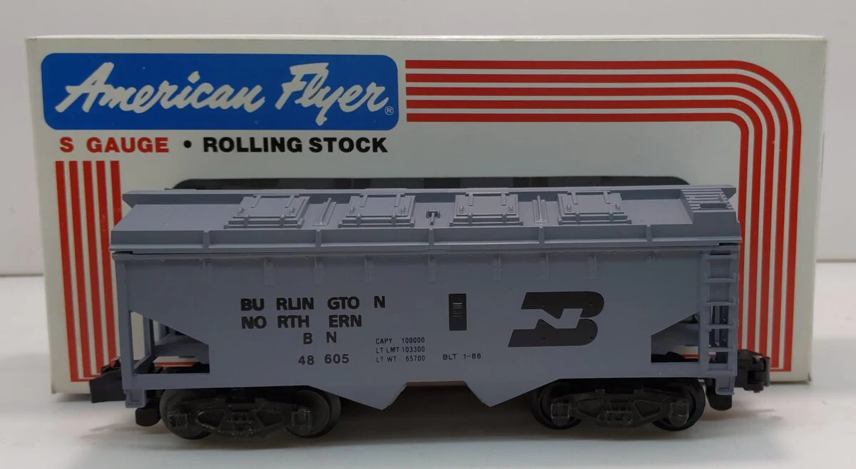 American Flyer 6-48605 S Gauge Burlington Northern Covered Hopper #48605 LN/Box - Image 2