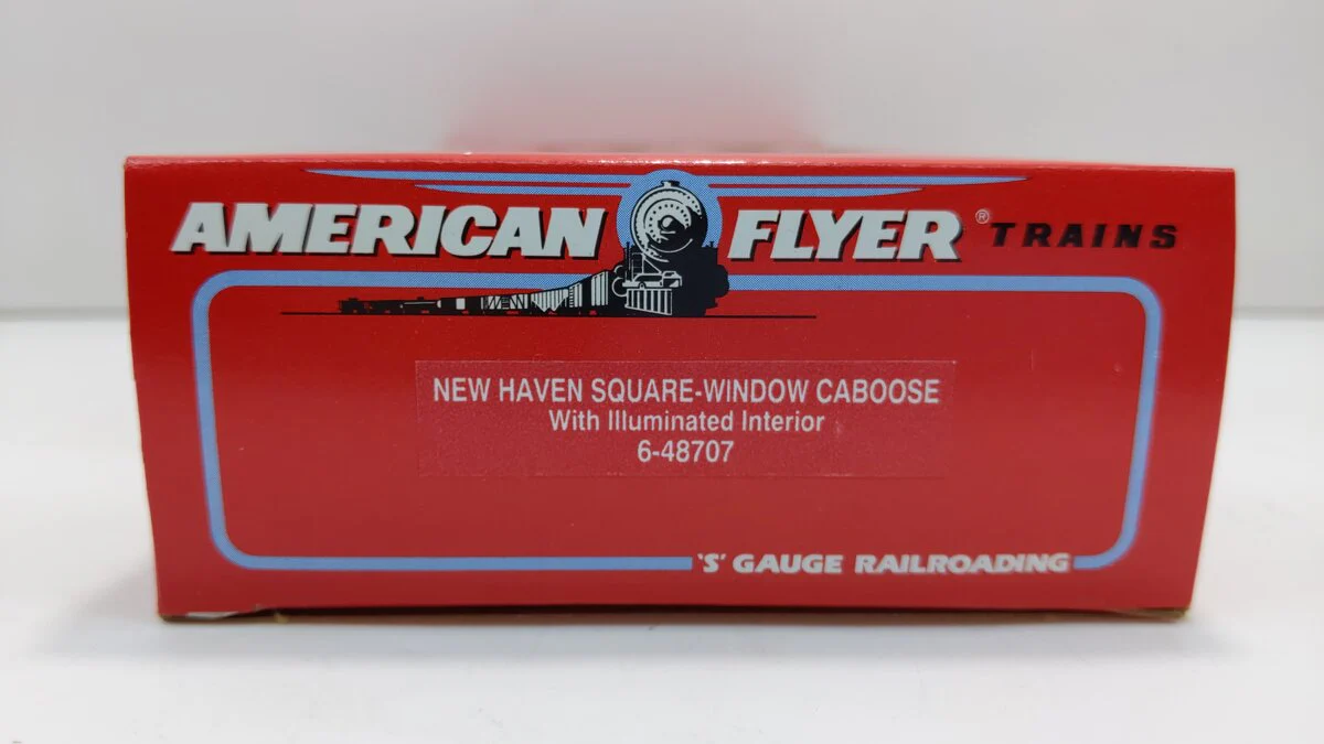 American Flyer 6-48707 S Gauge New Haven Lighted Square Window Caboose #8707 LN/Box - Image 8