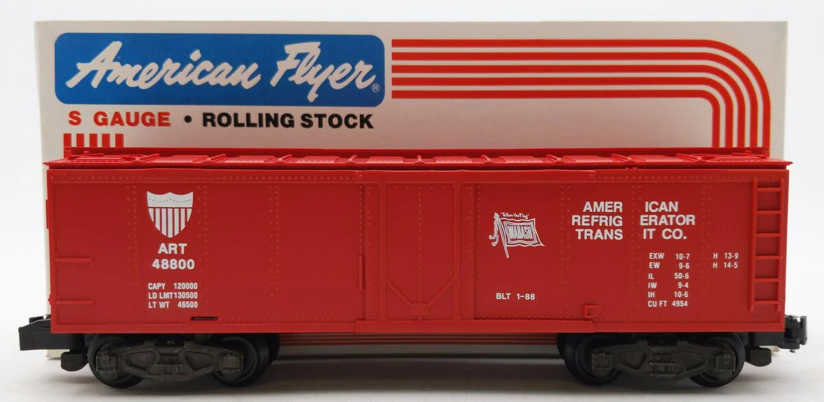 American Flyer 6-48800 S Gauge Wabash Refrigerator Car #48800 EX/Box