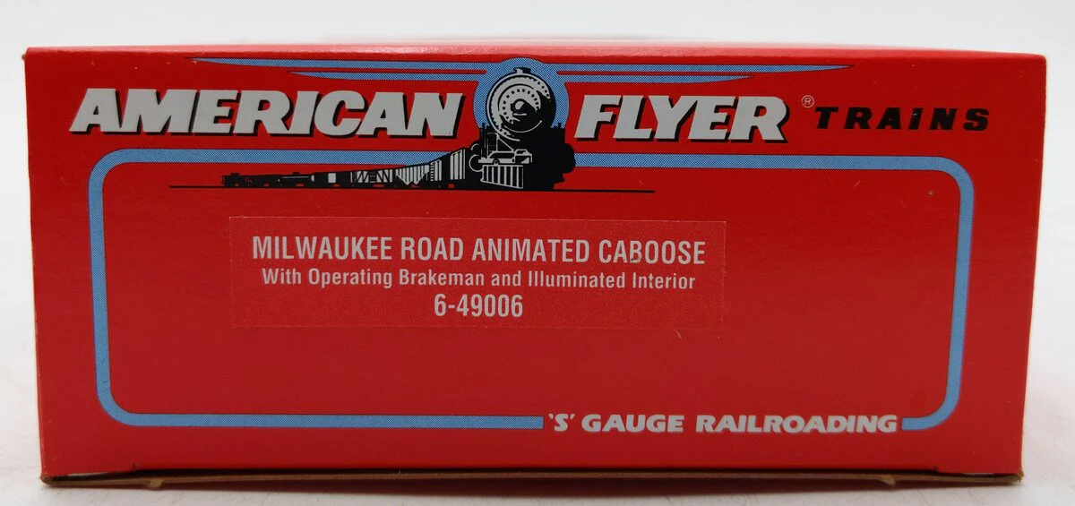 American Flyer 6-49006 S Gauge Milwaukee Road Caboose 49006 w/Operating Brakeman LN/Box - Image 5