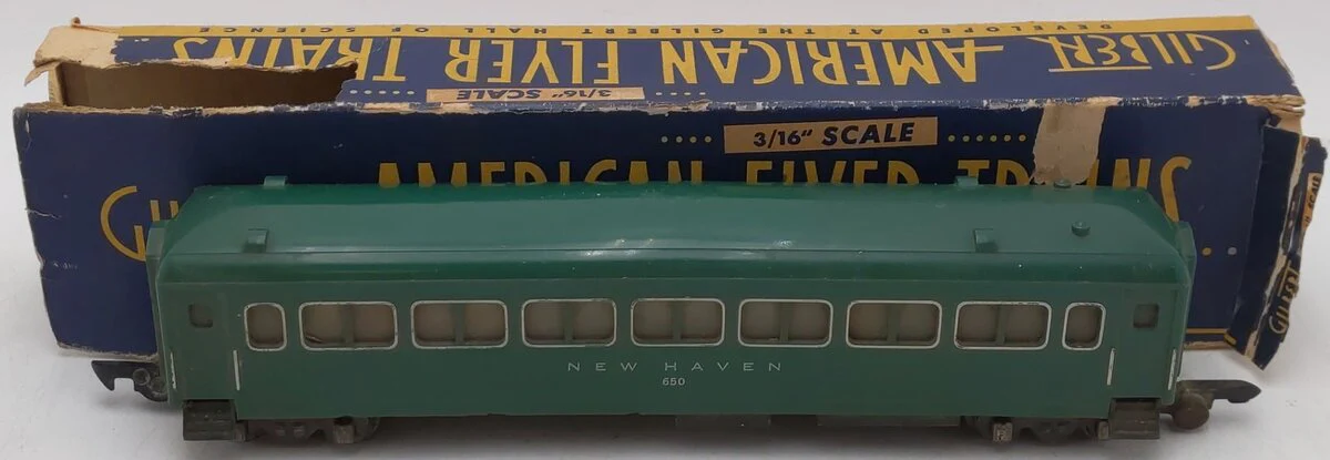 American Flyer 650 Vintage S New Haven Green Pullman Passenger Car VG/Box