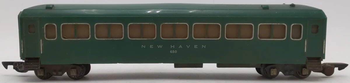 American Flyer 650 Vintage S New Haven Green Pullman Passenger Car VG/Box - Image 2