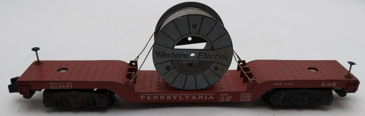 American Flyer 936 Vintage S Pennsylvania Depressed Center Flat Car VG