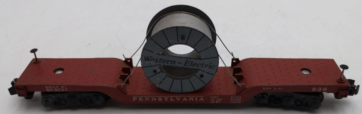 American Flyer 936 Vintage S Pennsylvania Depressed Center Flat Car VG - Image 2
