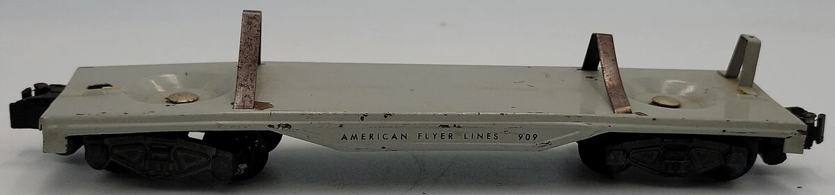 American Flyer PA10086-2 S Girder Flatcar Frame w/Operating Coupler Trucks #609
