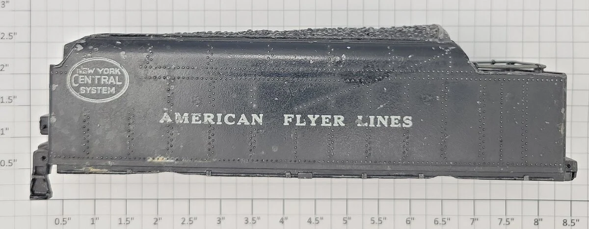 American Flyer PA9312 Diecast New York Central System Tender Shell Missing Parts