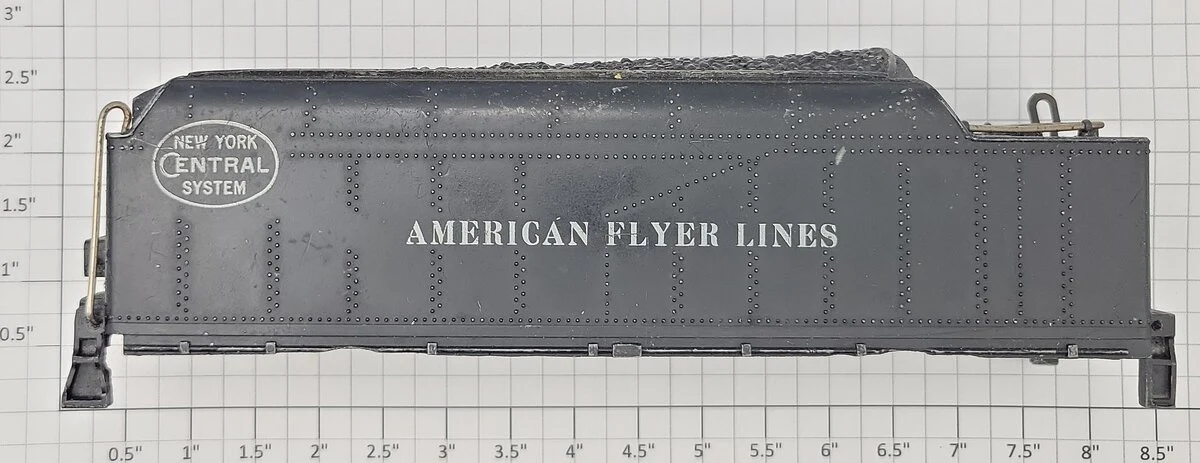 American Flyer PA9312 S Cast New York Central Hudson Tender Shell w/ Broken Step