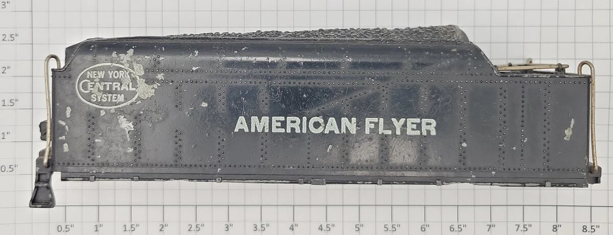 American Flyer PA9312 S Cast New York Central Tender Shell w/ Broken Step & Hook