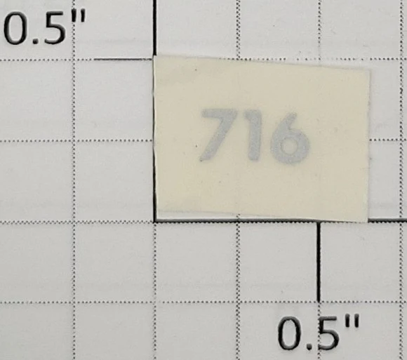 American Flyer ST-716S Hopper Car Silver Lettering Sticker Decal #716