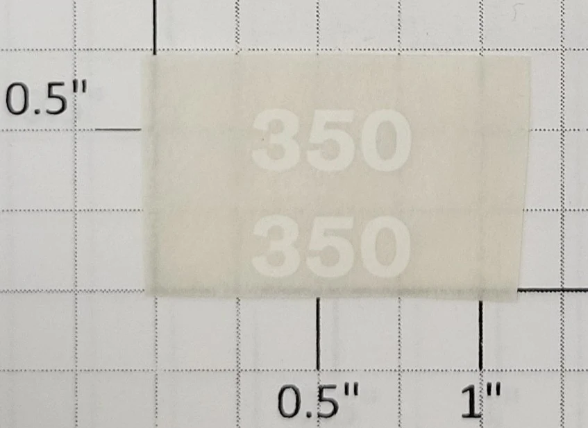American Flyer TRS350W White Lettering Dry Transfer Decal #350 (Set of 2)