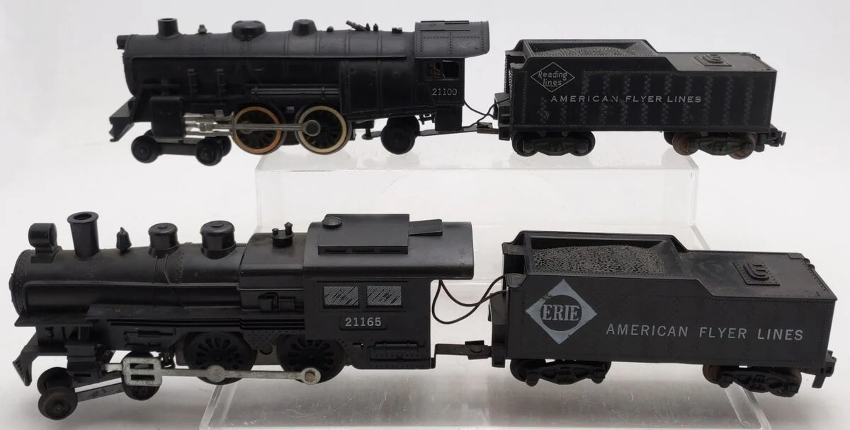 American Flyer Vintage S Gauge Steam Locomotives & tenders #21100,21165 [2] VG