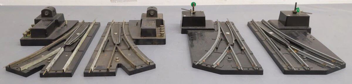 American Flyer Vintage S Postwar Left & Right Switches #720 & 722A [4] VG/Box - Image 3