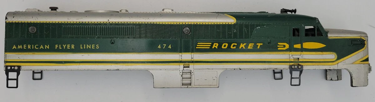American Flyer XA12DO75-BRP  Yellow/Green Alco Rocket Plastic Diesel Shell #474