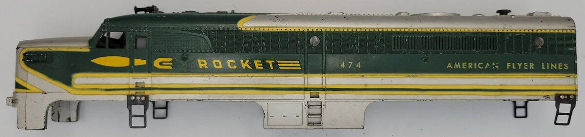American Flyer XA12DO75-BRP  Yellow/Green Alco Rocket Plastic Diesel Shell #474 - Image 3