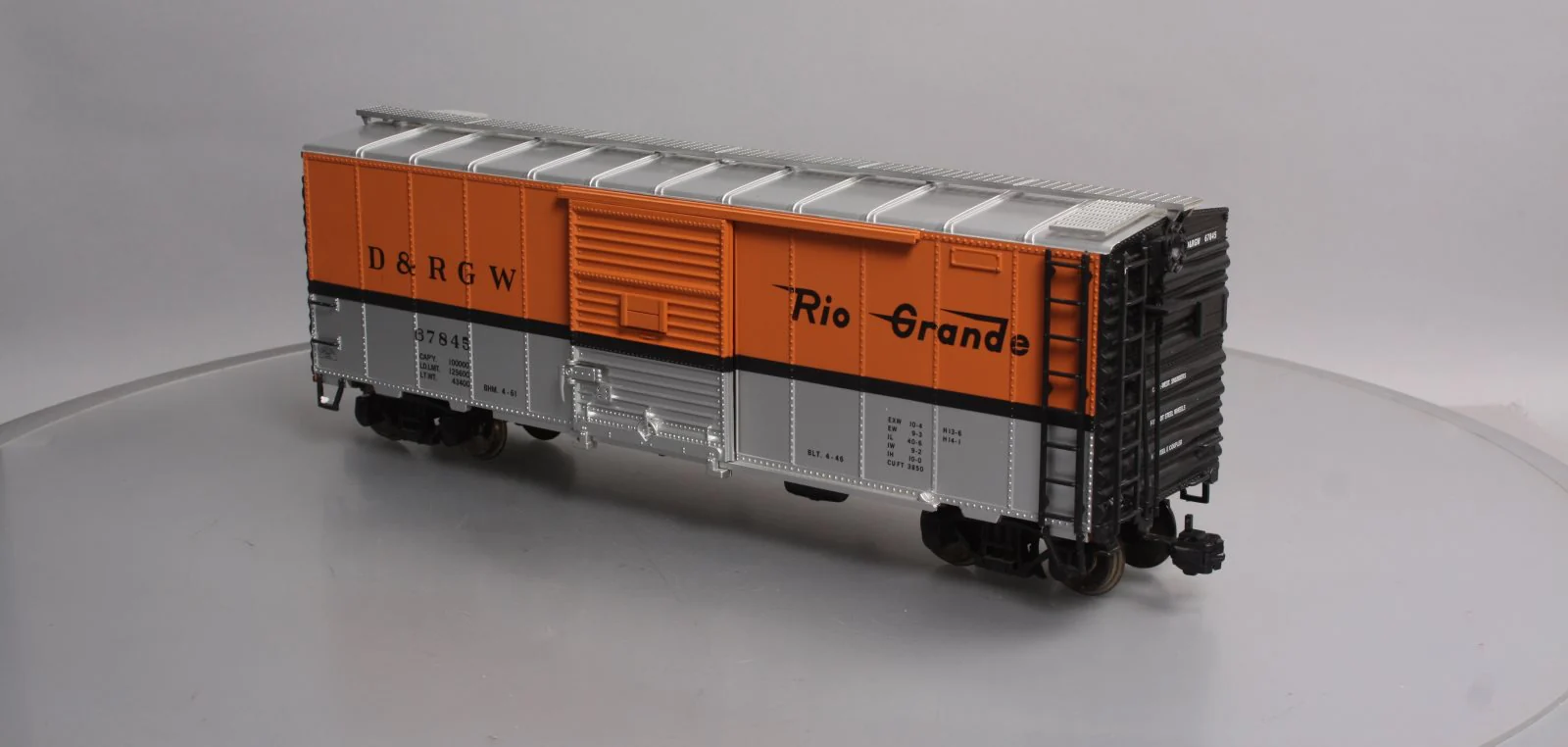 Aristo-Craft 46002 Rio Grande Boxcar w/Plastic Wheels #67845 EX/Box - Image 3
