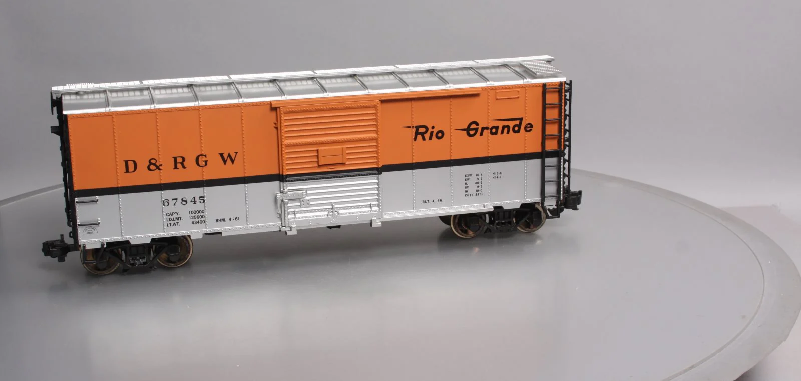Aristo-Craft 46002 Rio Grande Boxcar w/Plastic Wheels #67845 EX/Box - Image 6