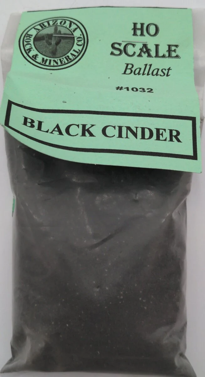Arizona Rock & Mineral Co. 1032 HO Scale Ballast Black Cinder