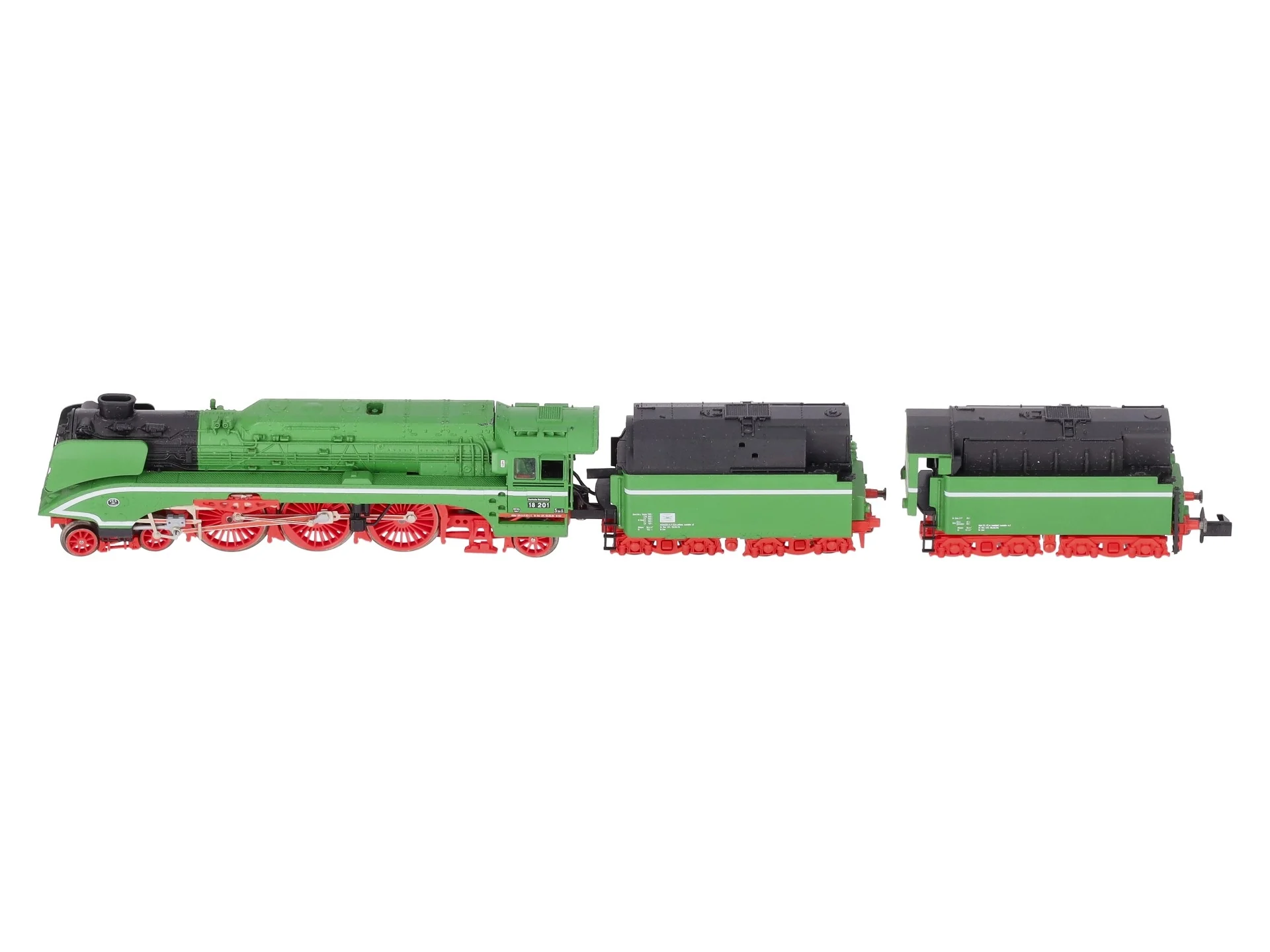 Arnold 2504 N Scale Brass DR 4-6-2 Steam Locomotive and Tenders #18201 VG/Box - Image 6