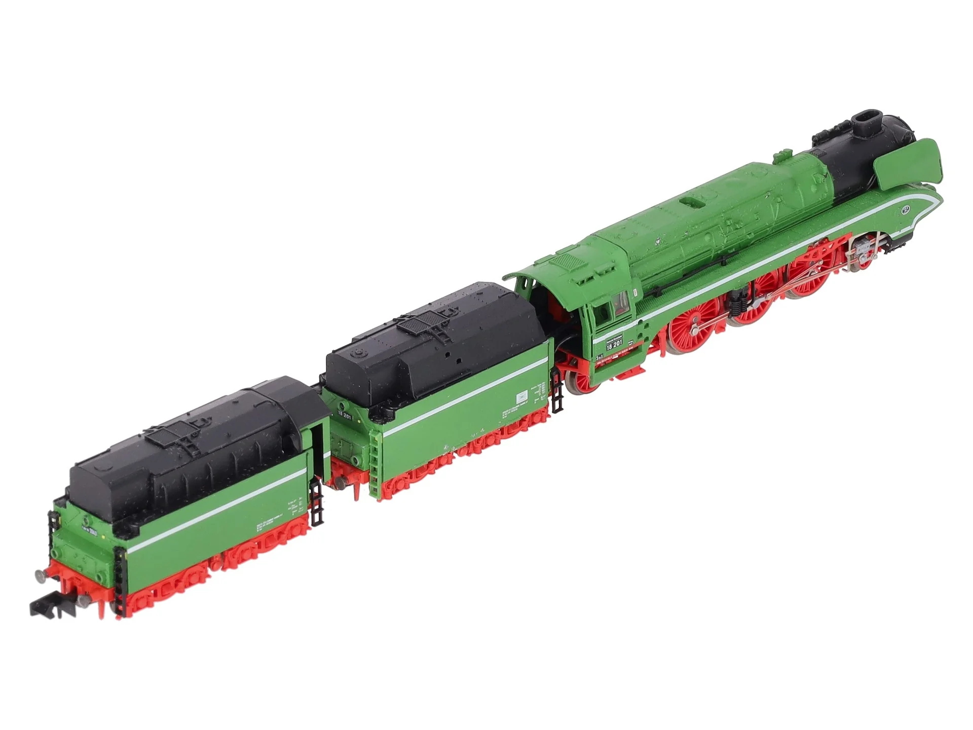 Arnold 2504 N Scale Brass DR 4-6-2 Steam Locomotive and Tenders #18201 VG/Box - Image 9