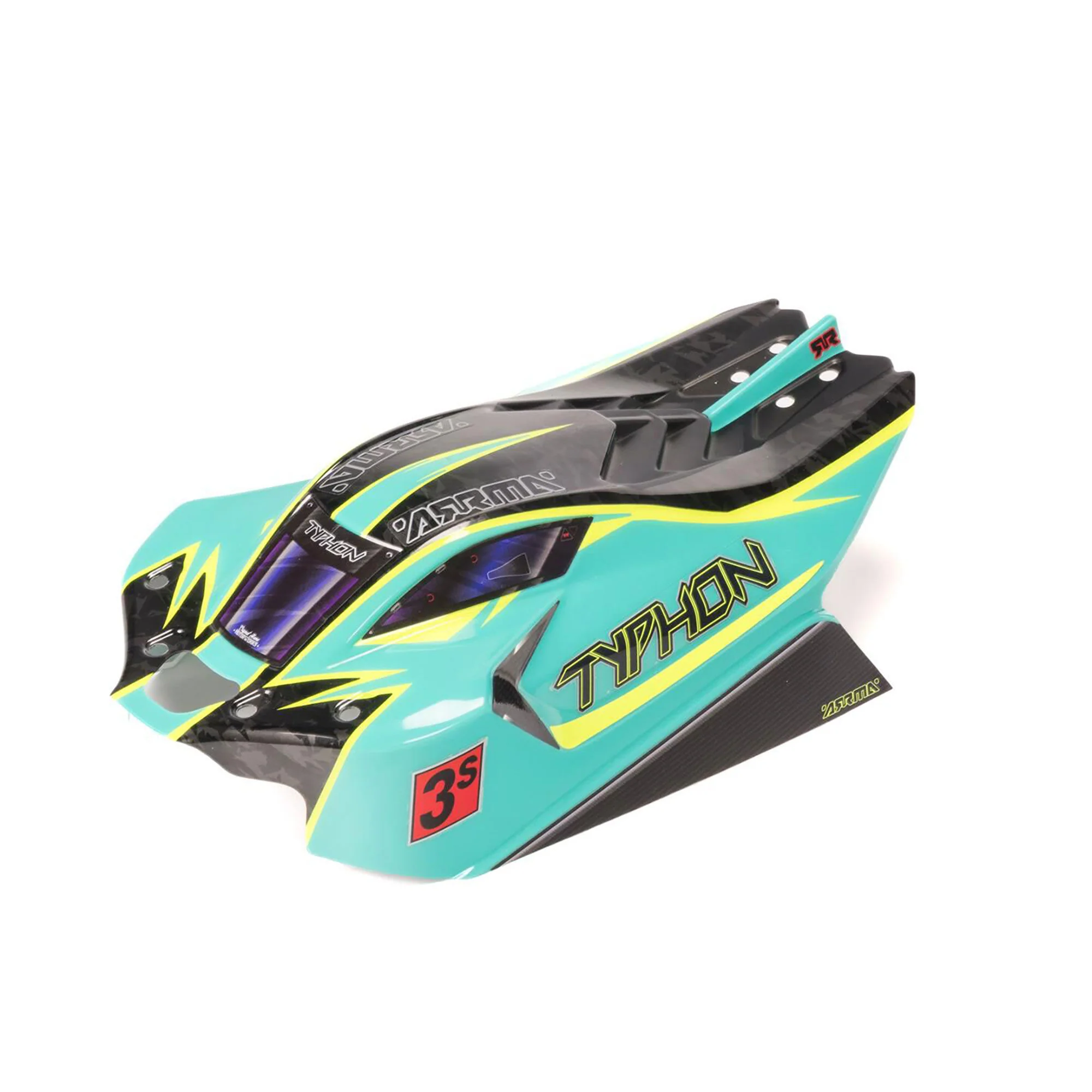 ARRMA ARA406171 1:8 TYPHON 4X4 Green/Yellow Clipless Painted Decaled Body