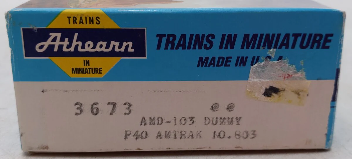 Athearn 3673 HO P40 Amtrak AMD-103 Dummy Diesel Locomotive #803 EX/Box - Image 9